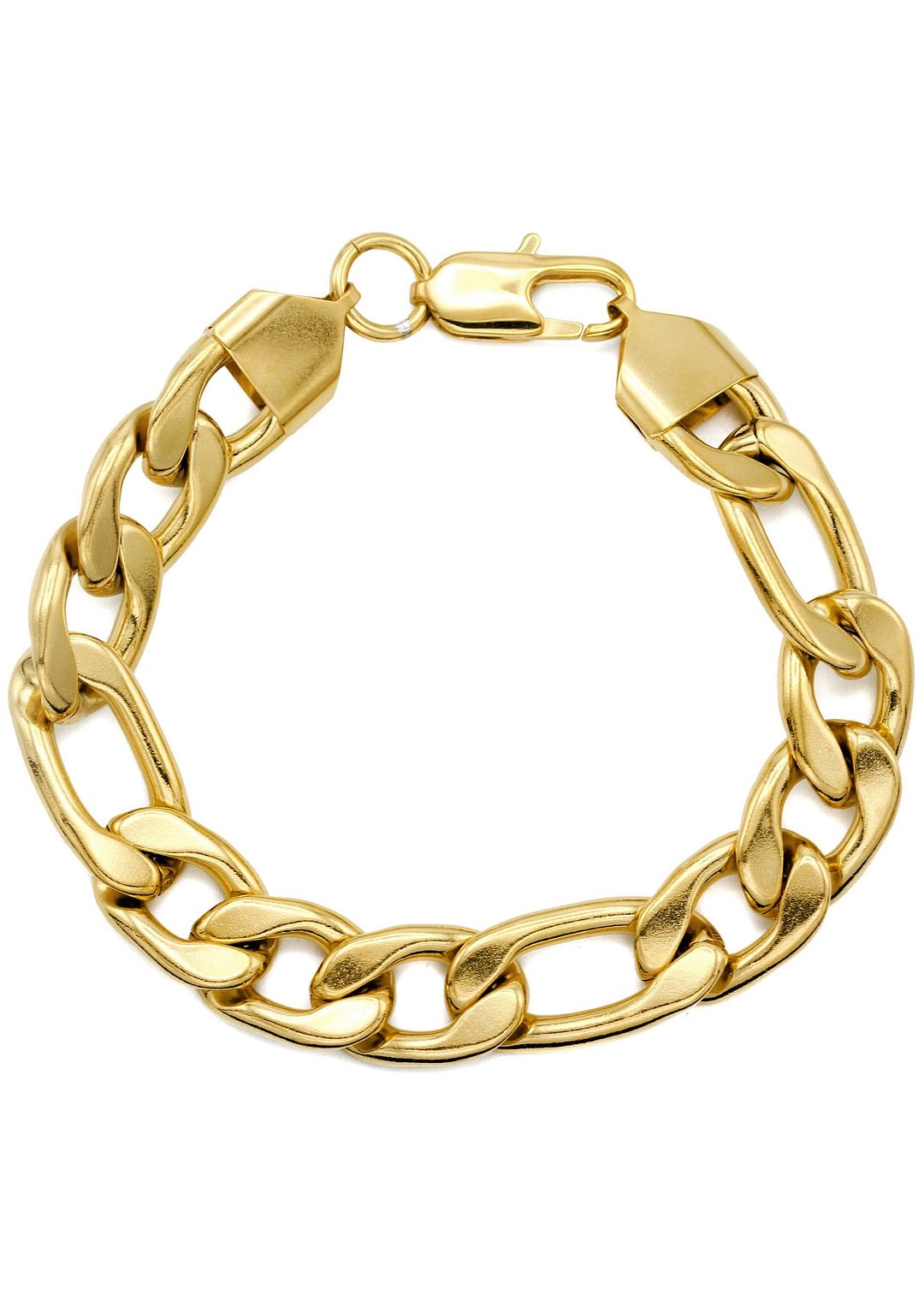 7MM 14K Gold Figaro Bracelet-VESSFUL