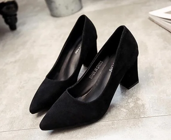 2020 autumn Female sandals pointed lady sexy high heels black with thick with wild single women shoes Sandalias femeninas s070-1