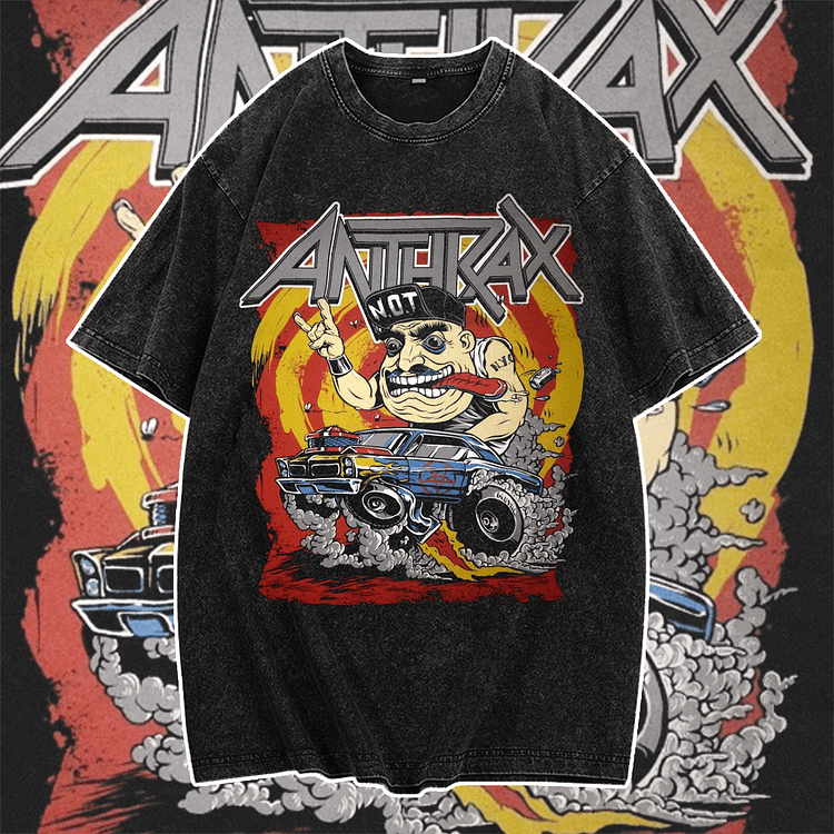 Davidhawaii100% Cotton Casual Vintage Trend Street Rock Cars T-Shirt - 100% Cotton