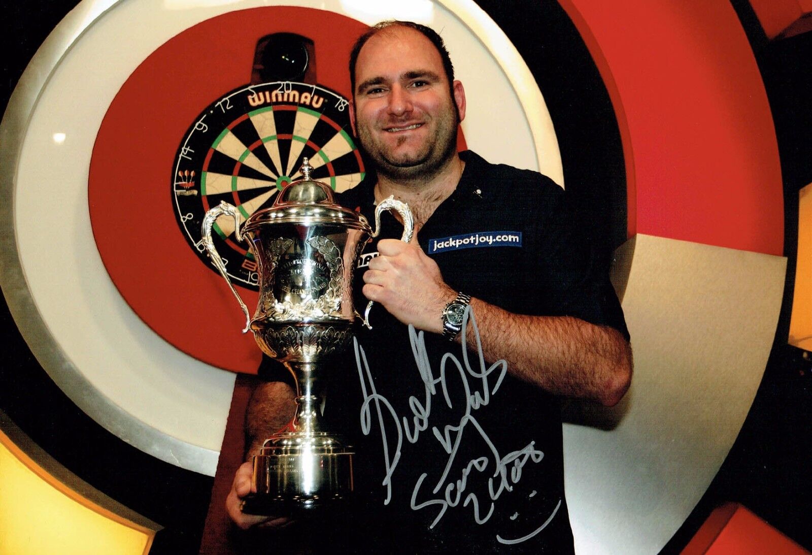 Scott WAITES Signed 12x8 Autograph Photo Poster painting 4 AFTAL COA Darts Player BDO