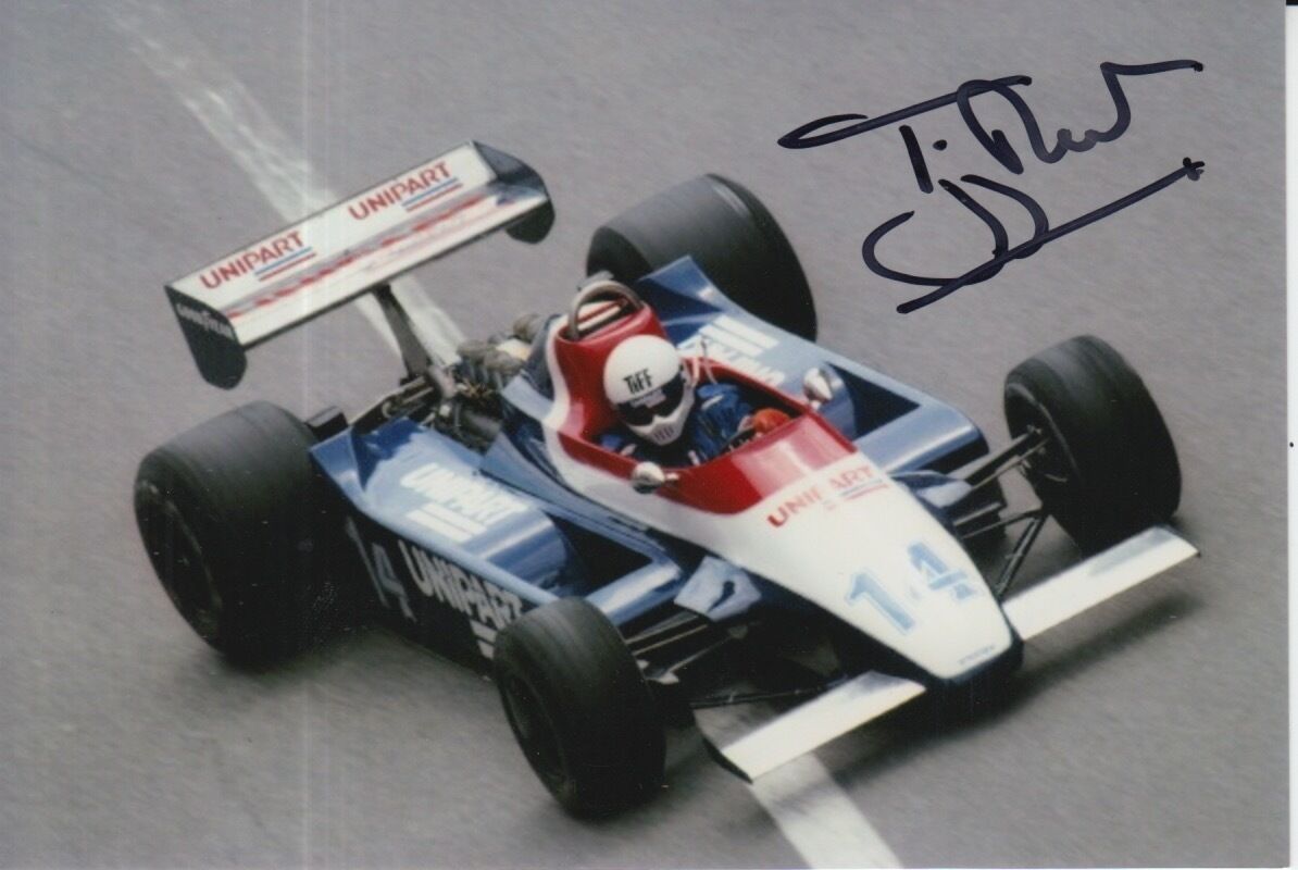 TIFF NEEDELL HAND SIGNED UNIPART RACING F1 6X4 Photo Poster painting 3.