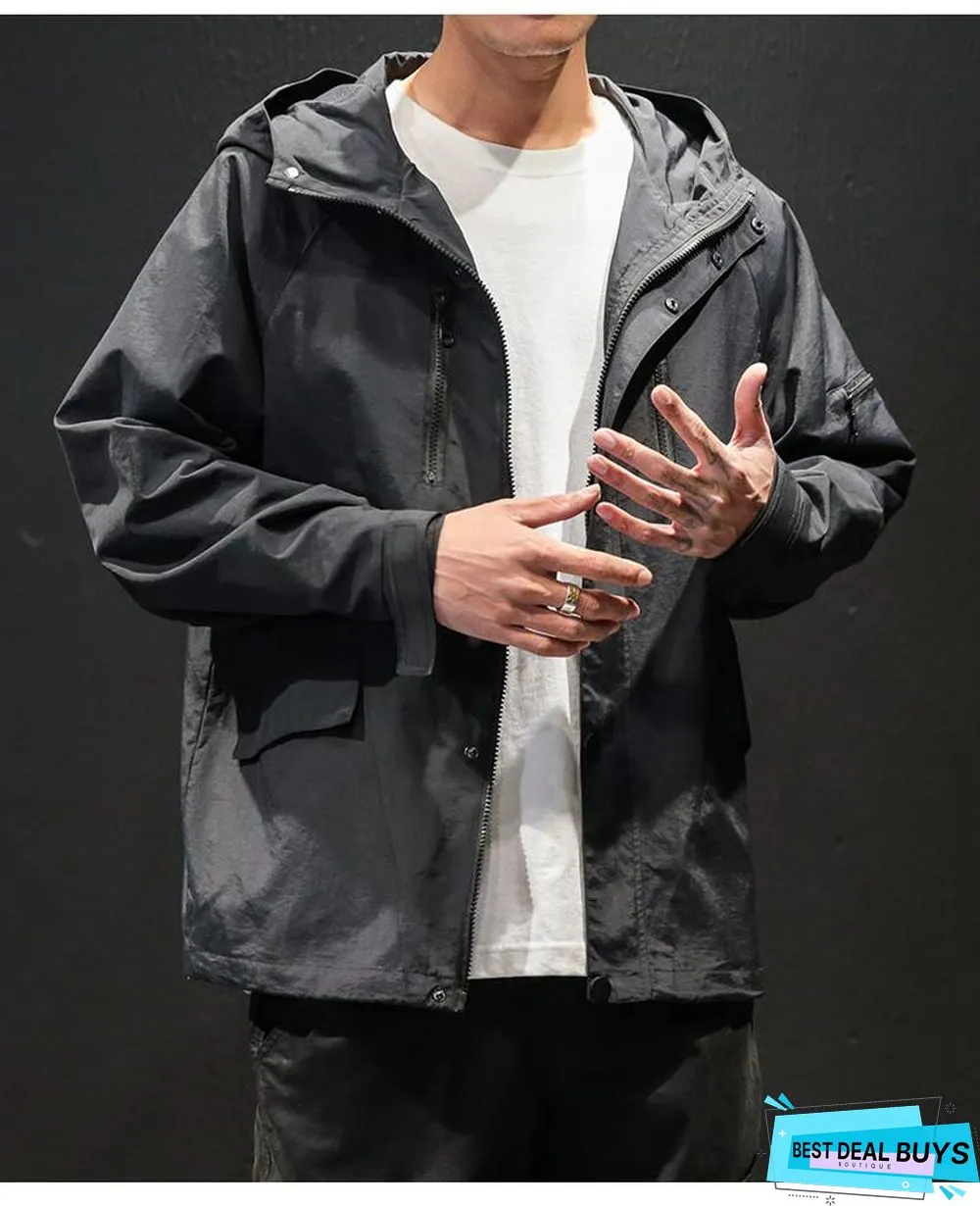 Men Windbreaker Fashion Army Tactical Men Streetwear Coat Jackets