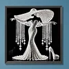 Elegante Dame - speziell geformte Diamond Painting - 30*30cm