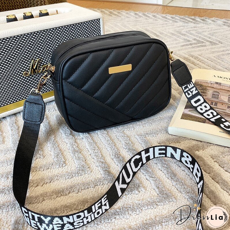 Women's Solid Color Shoulder Bag Messenger Bag