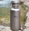 Pure titanium outdoor sports water bottle, large-capacity single-layer lightweight titanium water bottle for cycling, mountaineering, travel, portable and camping