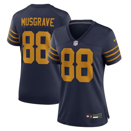 Women's Green Bay Packers #88 Luke Musgrave  Navy The 1923 Classic Game Jersey