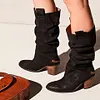 Daily Low Heel Leather Boots