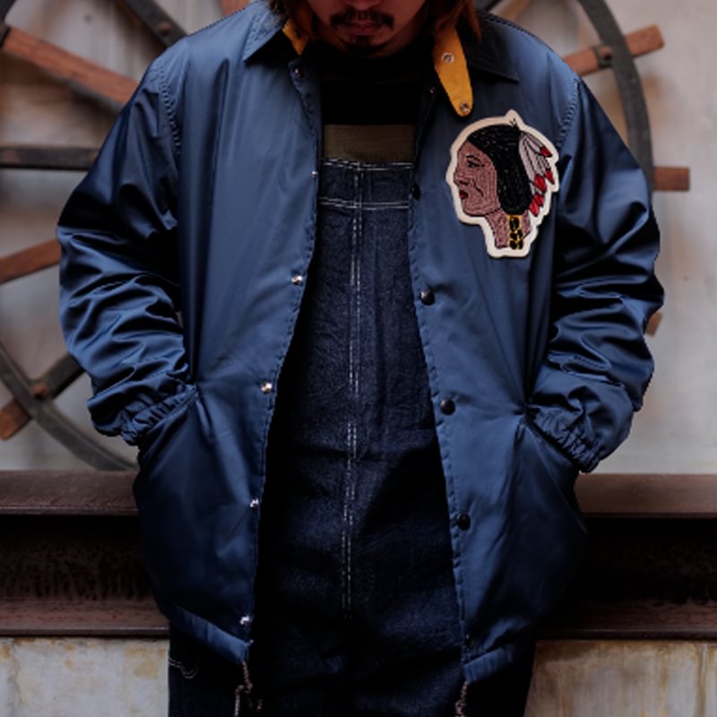 1970s Nylon Indian Front Patch Jacket