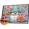 Diamond Painting -DIY Round Drill 3D Texture Snowman（40x35cm）