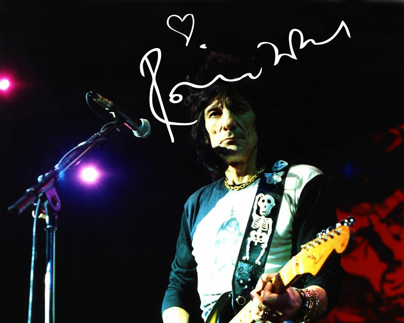 Ronnie Wood - The Rolling Stones Autograph Signed Photo Poster painting Print