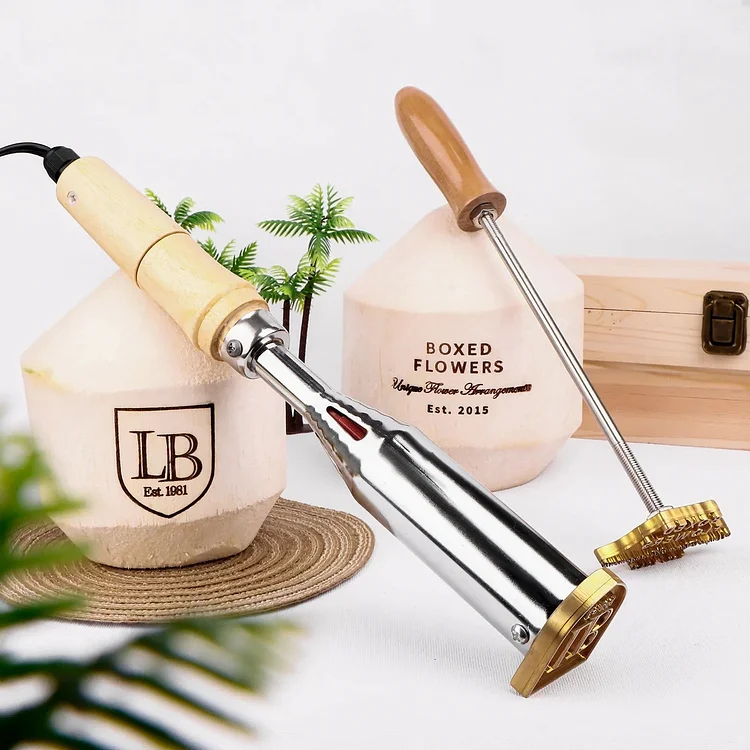 Custom Coconut Branding Iron Personalized Branding Iron for Food Personalized BBQ Branding Iron Personalized Branding Iron for Grilling 