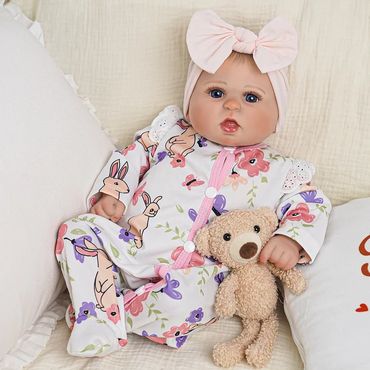 Babeside Bailyn 20'' Cutest Realistic Reborn Baby Doll Pink & White Bunny Girl