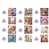 12pcs Diamond Painting Birthday Greeting Card Set with Envelope Daily Wishing Cards for Birthdays Thanksgiving & Special Occasion
