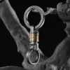 2025 New Titanium Inlay Copper Titanium Alloy Quick Release Keychain Rotatable Heavy Duty Keychain