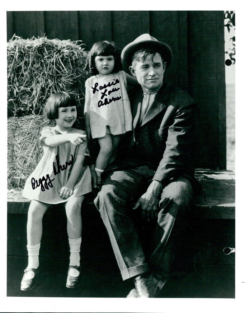 Lassie Lou Ahern & Peggy Ahern (Our Gang) signed 8x10 Photo Poster painting COA