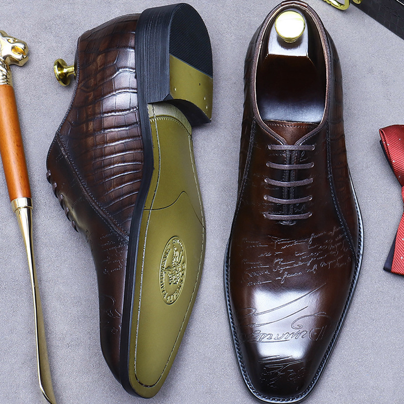 British Style Signature Carved Hand Oxford Shoes DANRRIO.COM DANRRIO