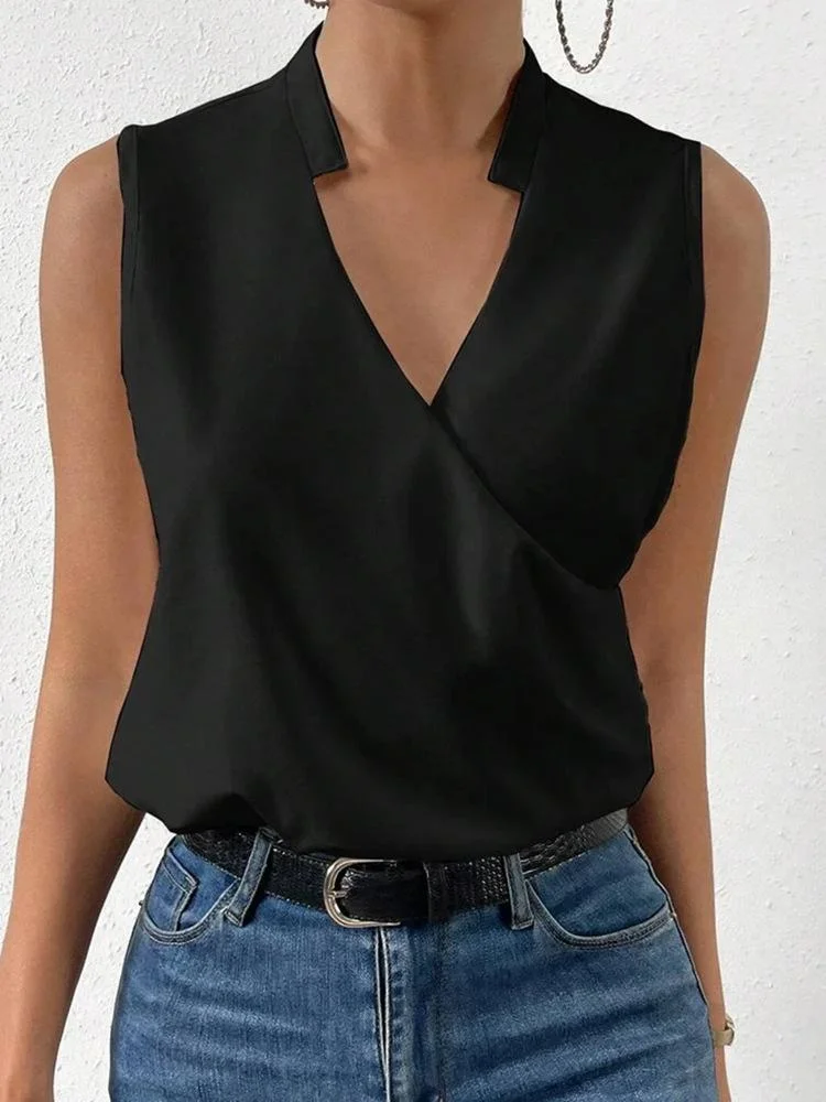 Women's Tank Top Plain Sleeveless Casual Elegant Fashion Basic V Neck T-Shirts