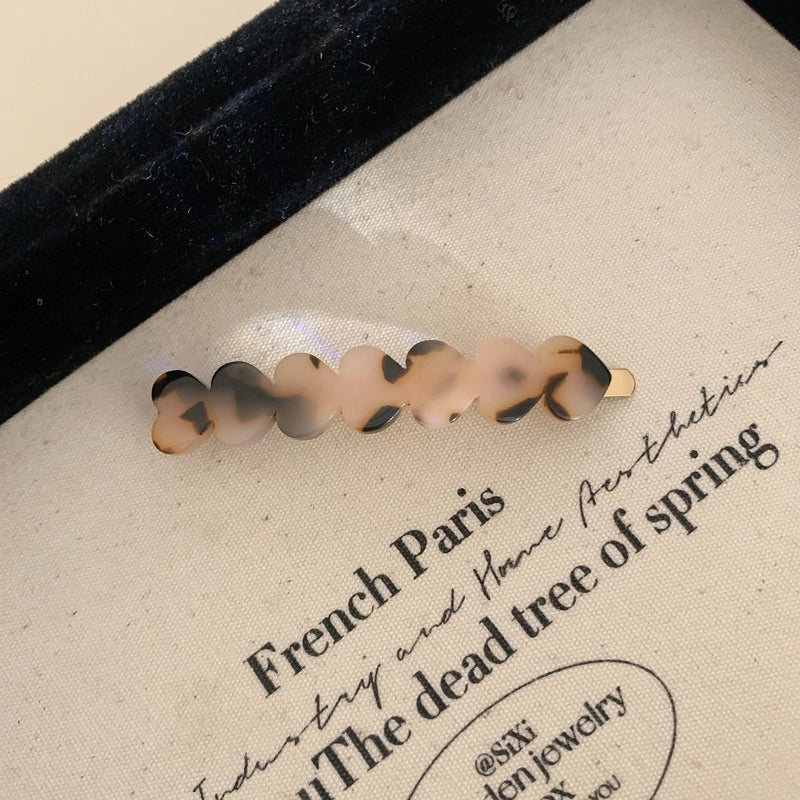 Women’s Elegant Lady Heart Shape Acetic Acid Sheets Hair Clip