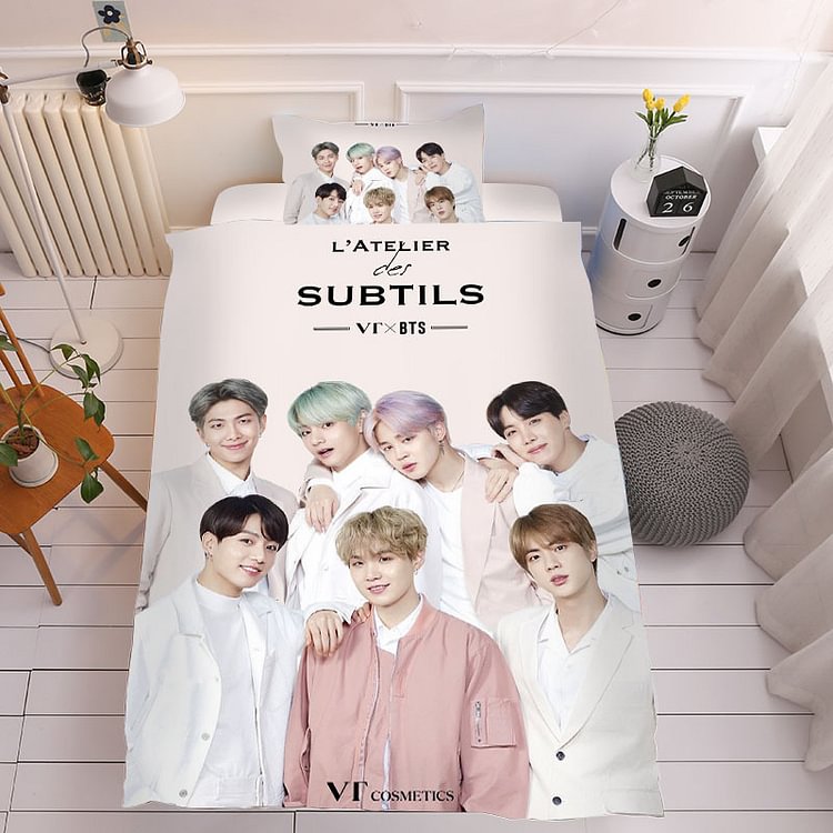 BTS VT Three-piece set Printed Bedding Sets