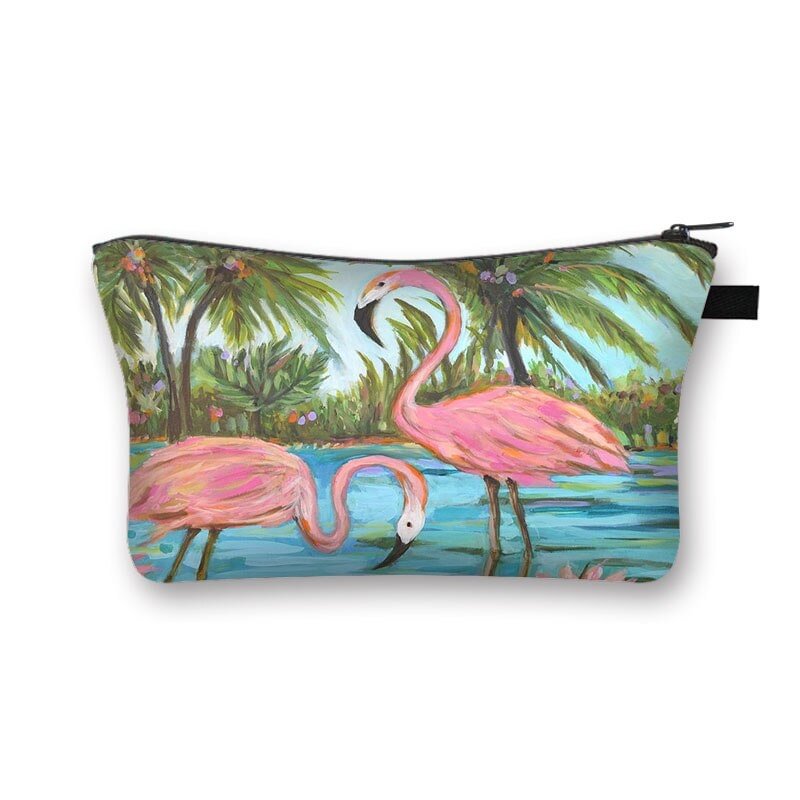 Polyester Cosmetic Bag - Flamingo