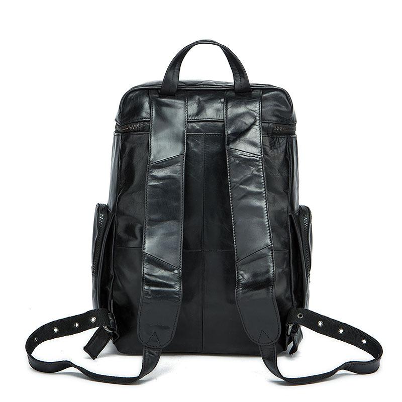 Leather Backpack Fashion School Bag Business Casual Computer Bag