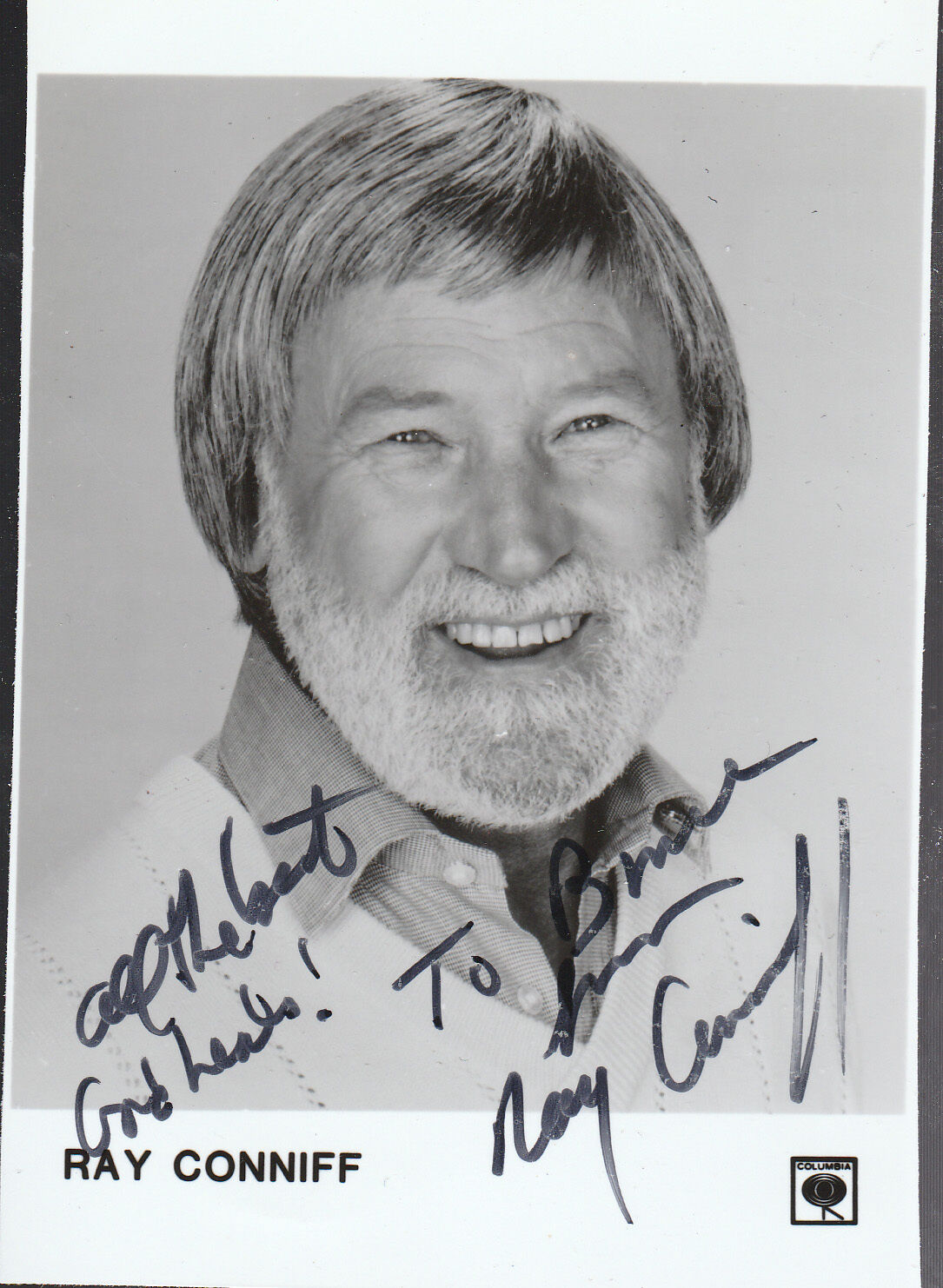 RAY CONNIFF AUTOGRAPHED SIGNED Photo Poster painting 3 1/2 X 5 DECEASED