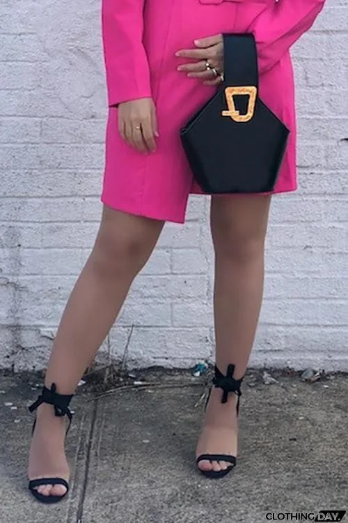 Solid Bucket Shoulder Bag