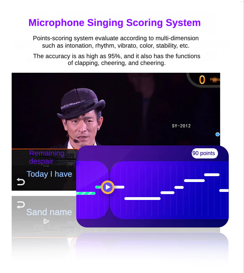 Deeege迪格 2024中文点歌机 卡拉Ok机 五合一功放一体卡拉OK点唱机 Chinese karaoke machine description img9