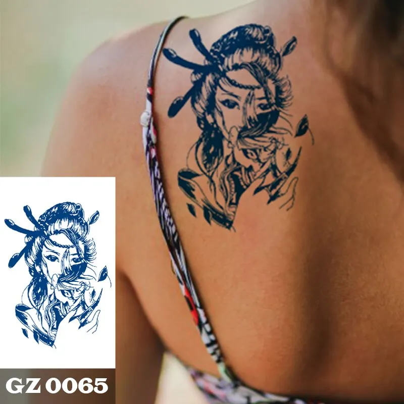 1Pcs Men's Fire Ink Tattoos Body Art Totem Waterproof Temporary Tattoo Sticker For Men Women
