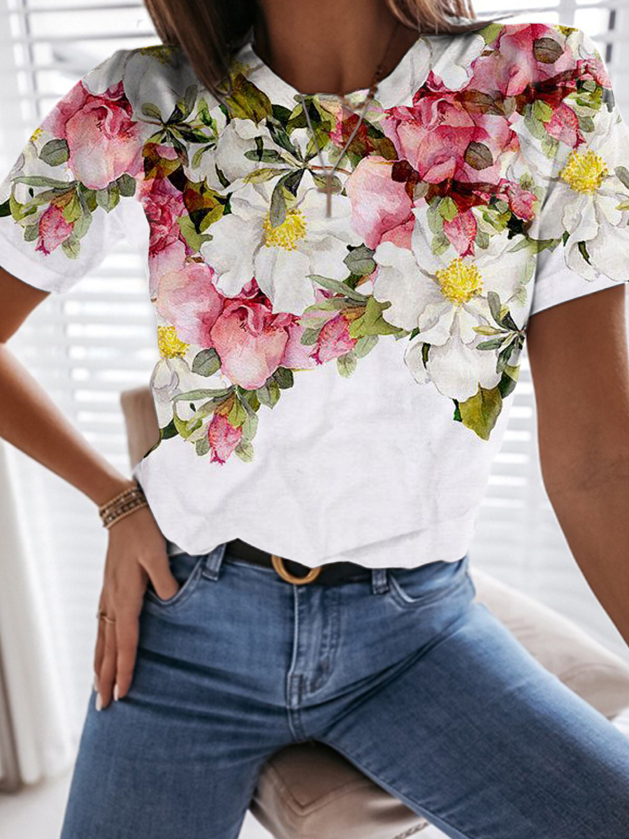 flower print tshirt