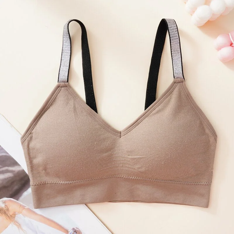 Fashion Camis Bright Silk Push Up Sexy Bralette Women's Camis Padded Tanks Clothing for Women Crop Tops Short Vest