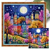 (Multi Style)Colorful Cottage-Full Embroidery 2 strands 14CT Stamped Cross Stitch-40*40CM