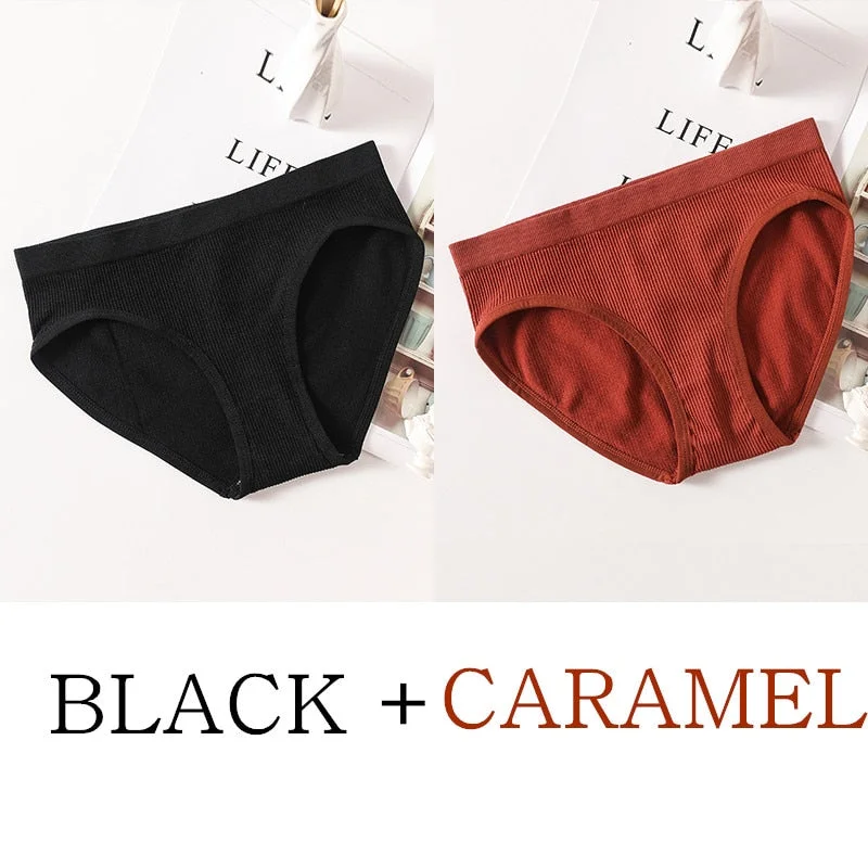 2PCS/Set Women Panties Bodyshaper Briefs Seamless Underwear Sexy Female Underpants Sexy Lingerie Ladies Comfort Cotton Panty M-L
