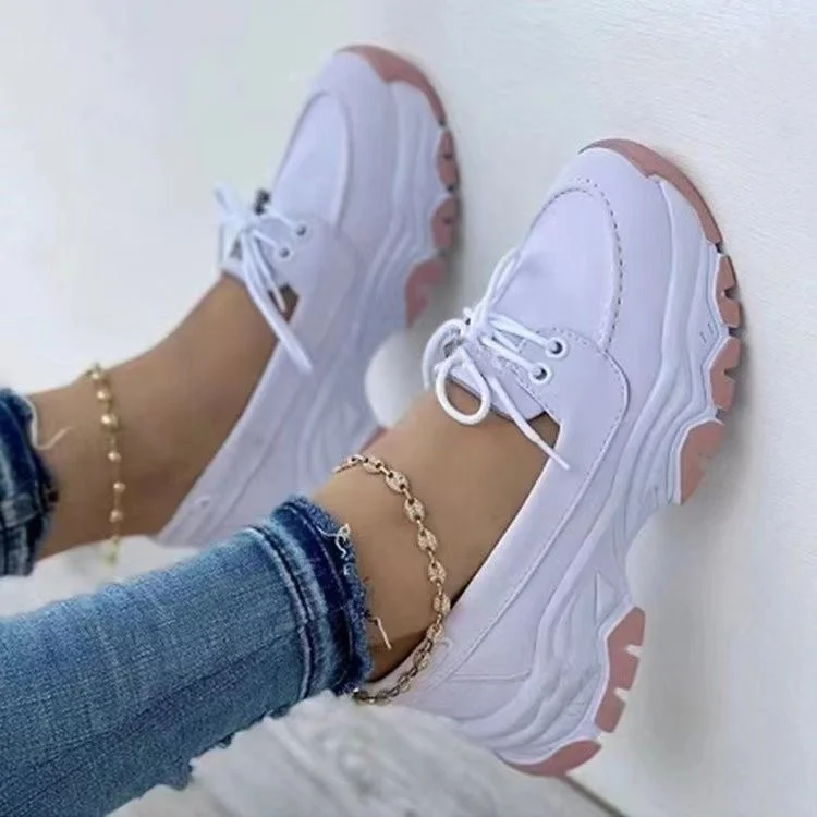 Breakj Breakj Casual Single-Shoe Women 2025 Spring And Autumn New Round Head Thick Bottom Low Help With Flat-Soled Casual Shoes