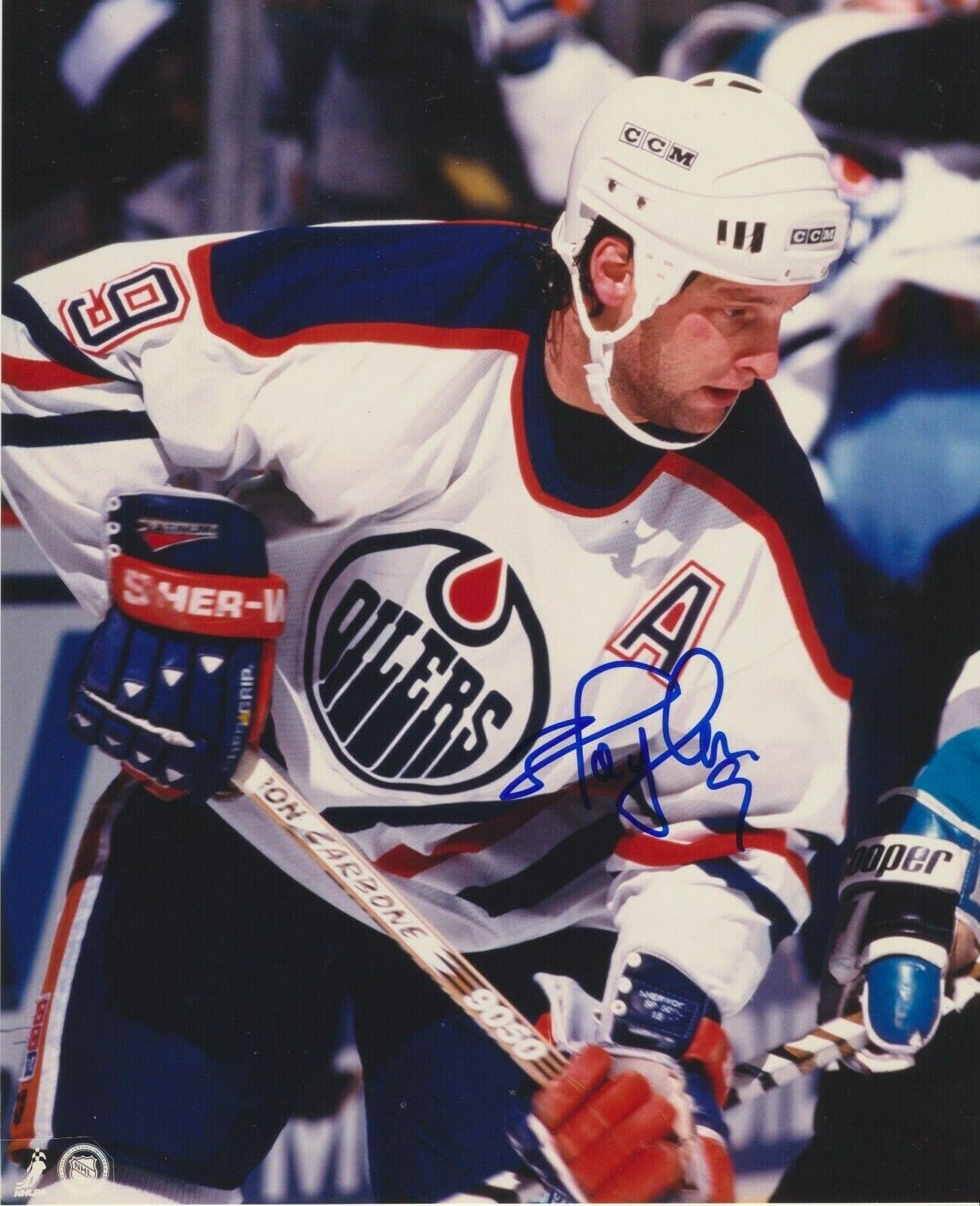 Shayne Corson Autographed 8x10 Edmonton OilersB801