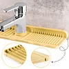 2Pcs Silicone Sink Splash Guard Quick Dry Water Catcher Mat for Sink (Grey)