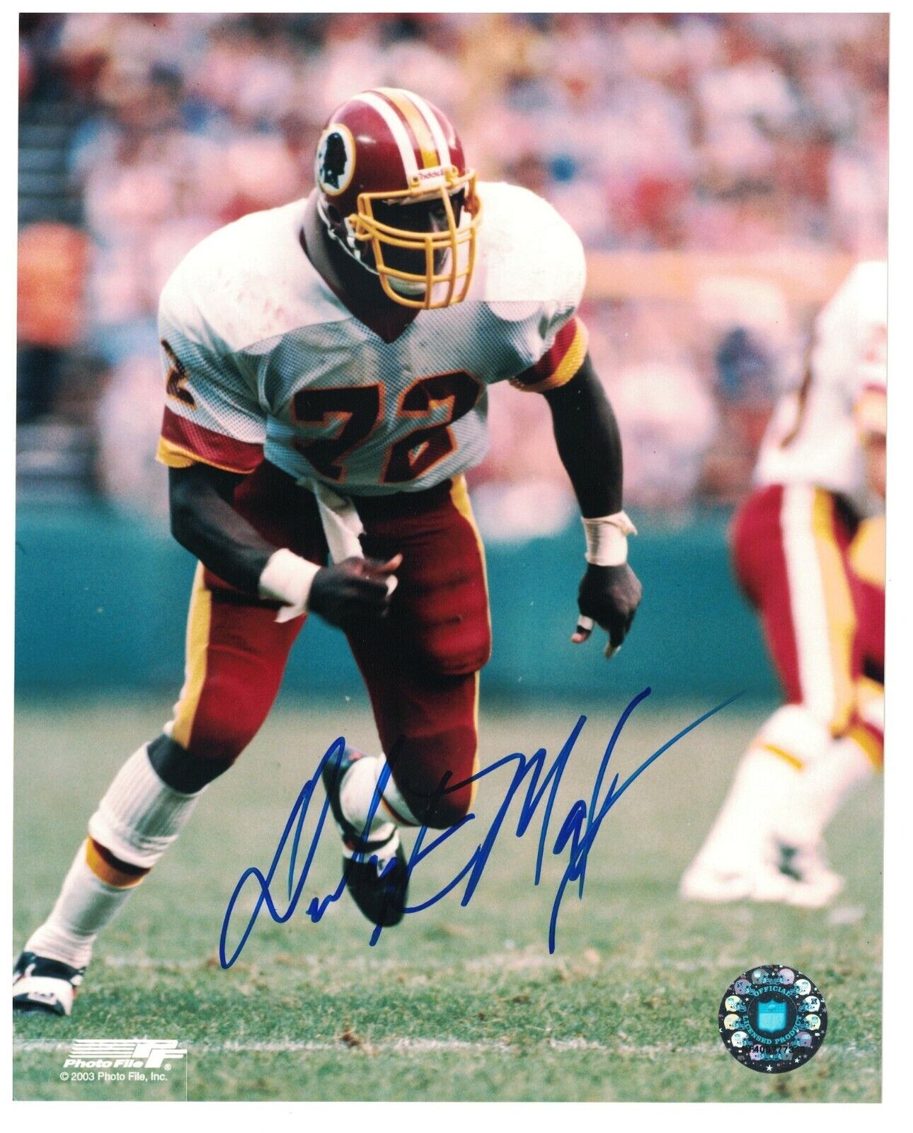 Washington Redskins Dexter Manley Signed Autographed 8x10 Photo Poster painting D