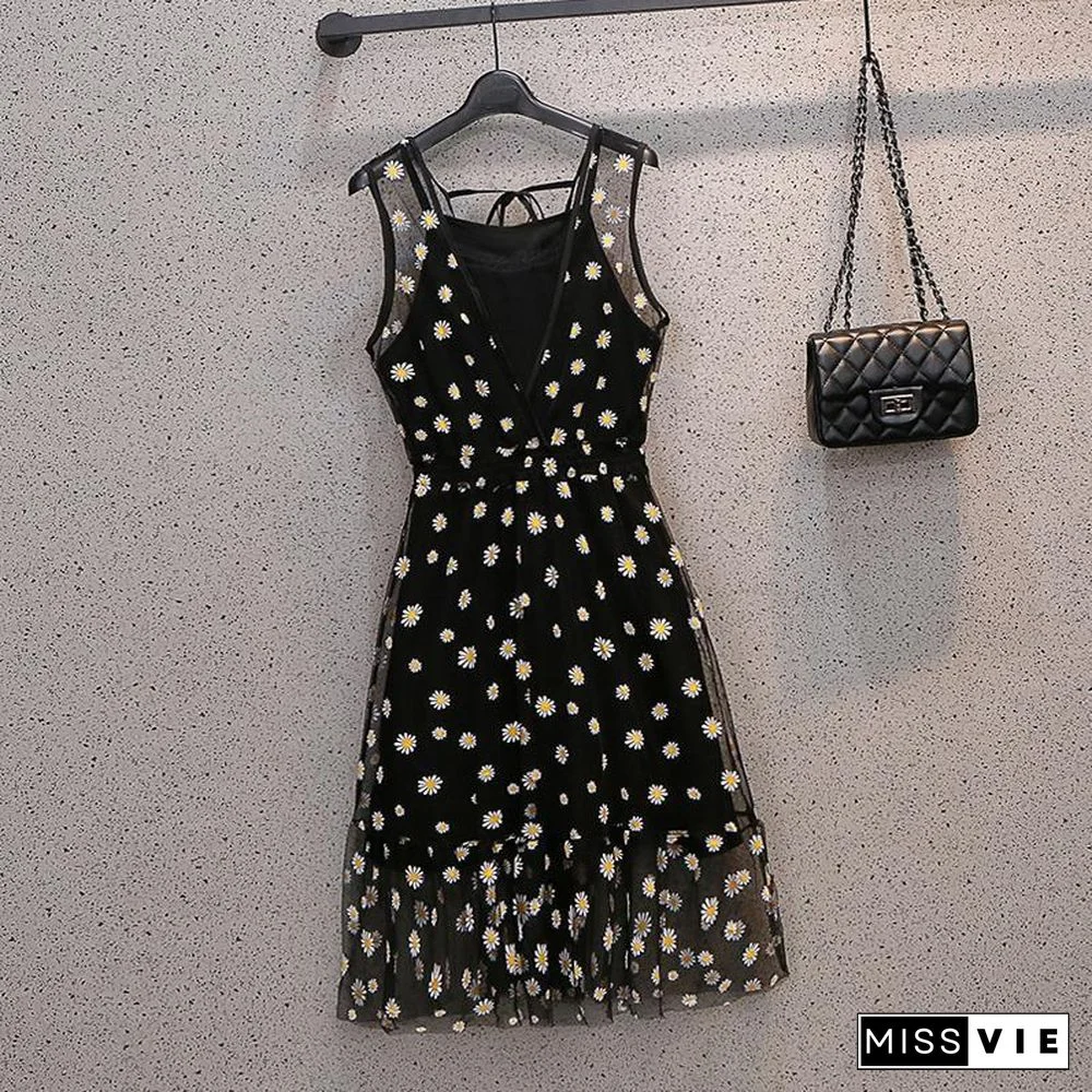 Pastoral Daisy Print Two-Piece Set P13850