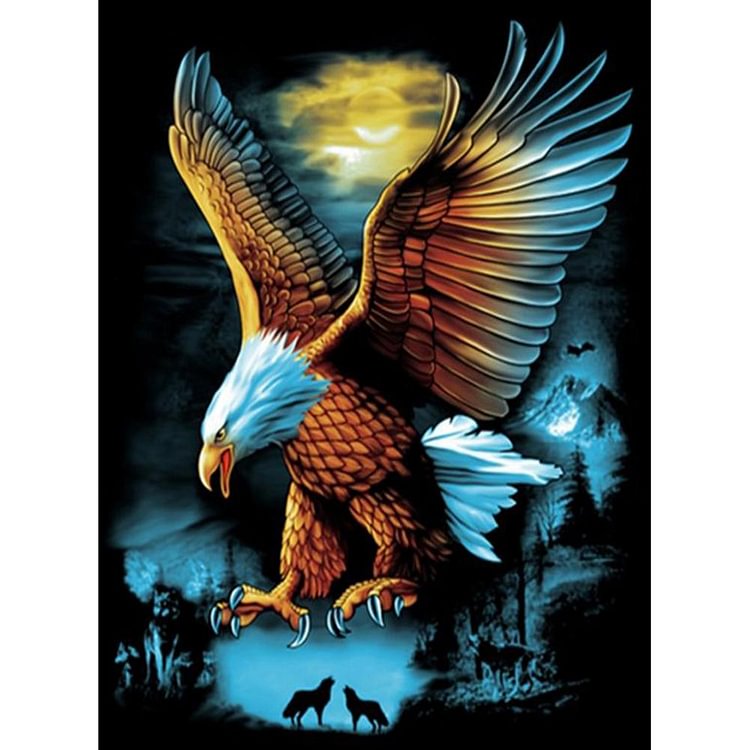 Eagle  Full Round Diamond Painting 30*40cm