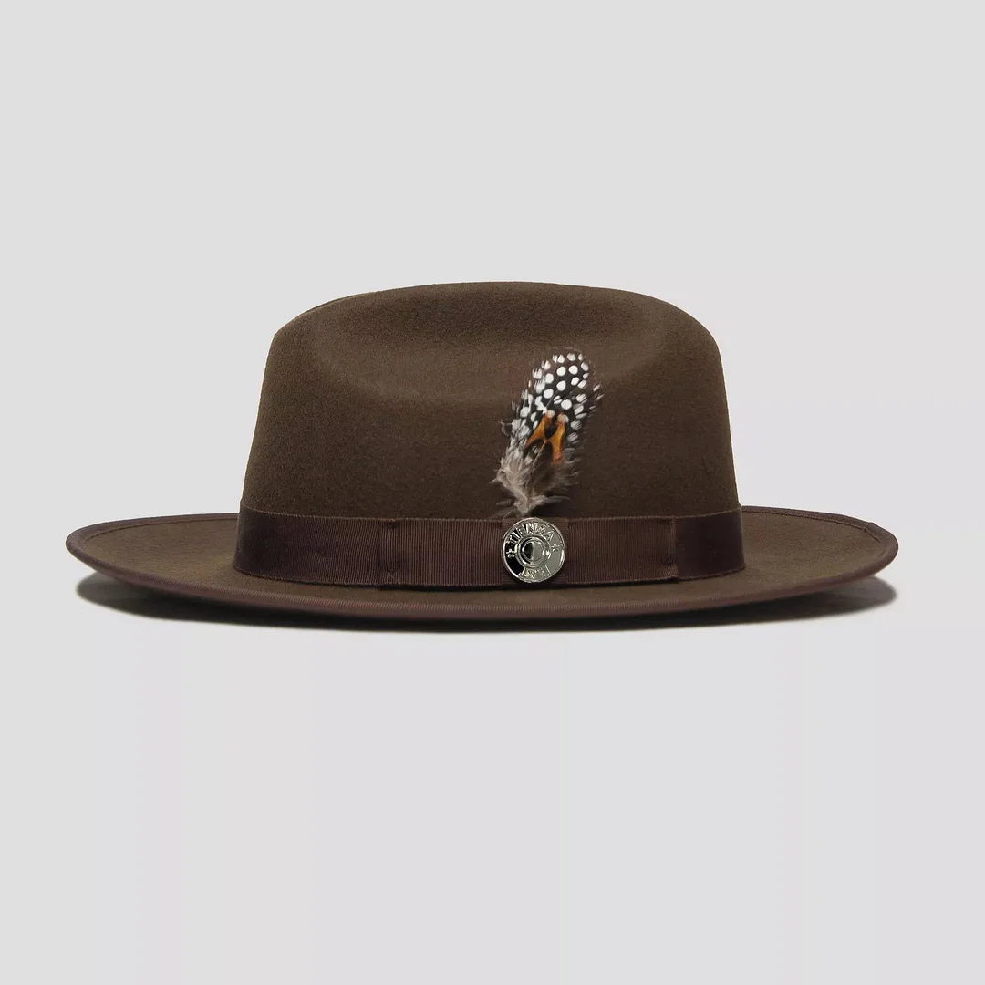Miller Ranch Fedora - Chocolate[Fast shipping and box packing]