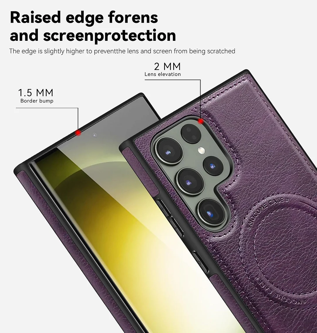 Samsung Galaxy Z Fold 6 Leather Case Magnetic Protective Case Holder Phone Case