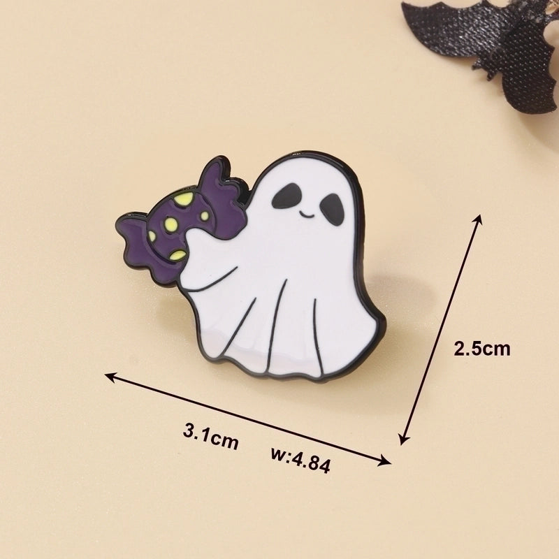 Cute Funny Pumpkin Ghost Alloy Plating Unisex Brooches