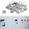 [US Local Warehouse] 25mm Number Tags with Rings 304 Stainless Steel Key ID Tag Hollow Round Metal Numbered Labels 1 To 500 for Restaurant Bar and Cafes
