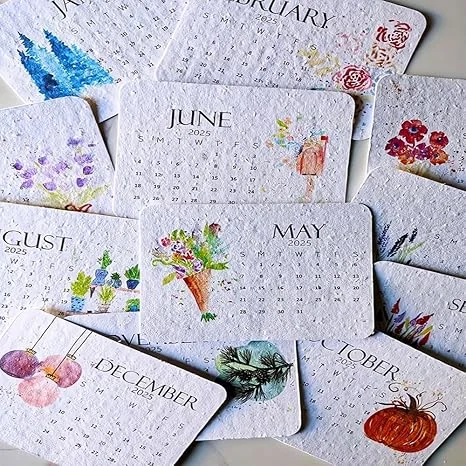 🌱2025 Eco-Friendly Plantable Seed Calendar🗓️