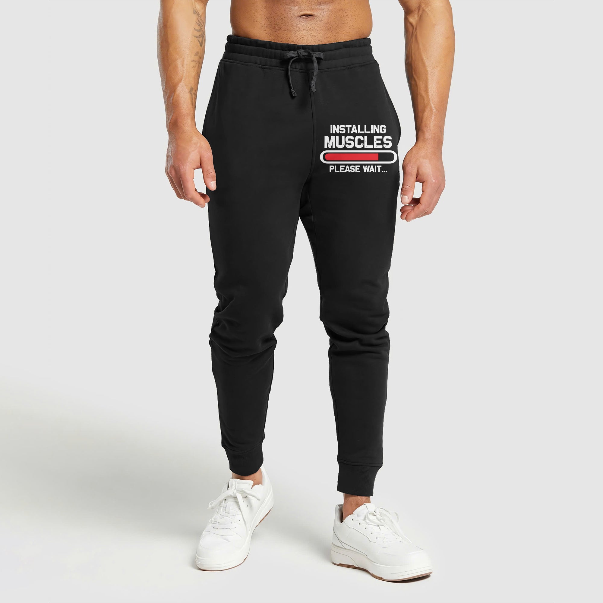 LOADING MUSCLES PLEASE WAIT Graphic Print Performance Sweatpants