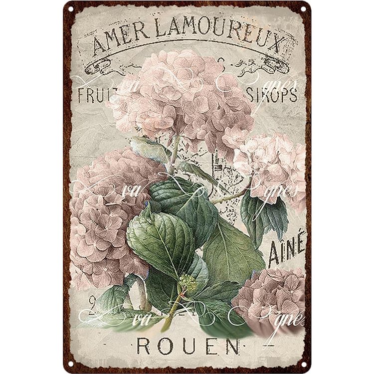 Flower - Vintage Tin Signs/Wooden Signs - 7.9x11.8in & 11.8x15.7in