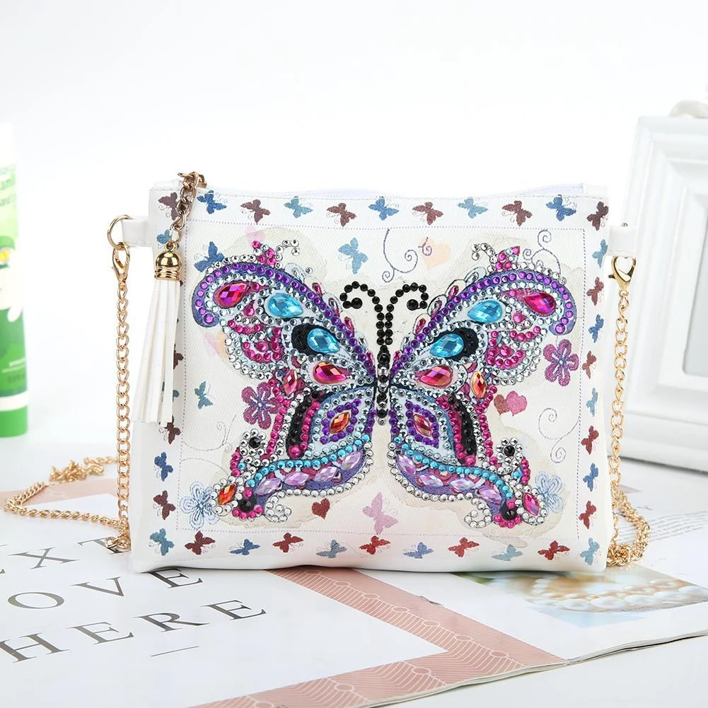 DIY Special Shaped Diamond Painting Girl Wallet Cross Stitch Coin Purse