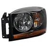 TRQ Left Headlight Assembly Drivers Side Compatible with 2006-2008 Dodge Ram 1500 2006-2009 Ram 2500 Ram 3500 CH2518115