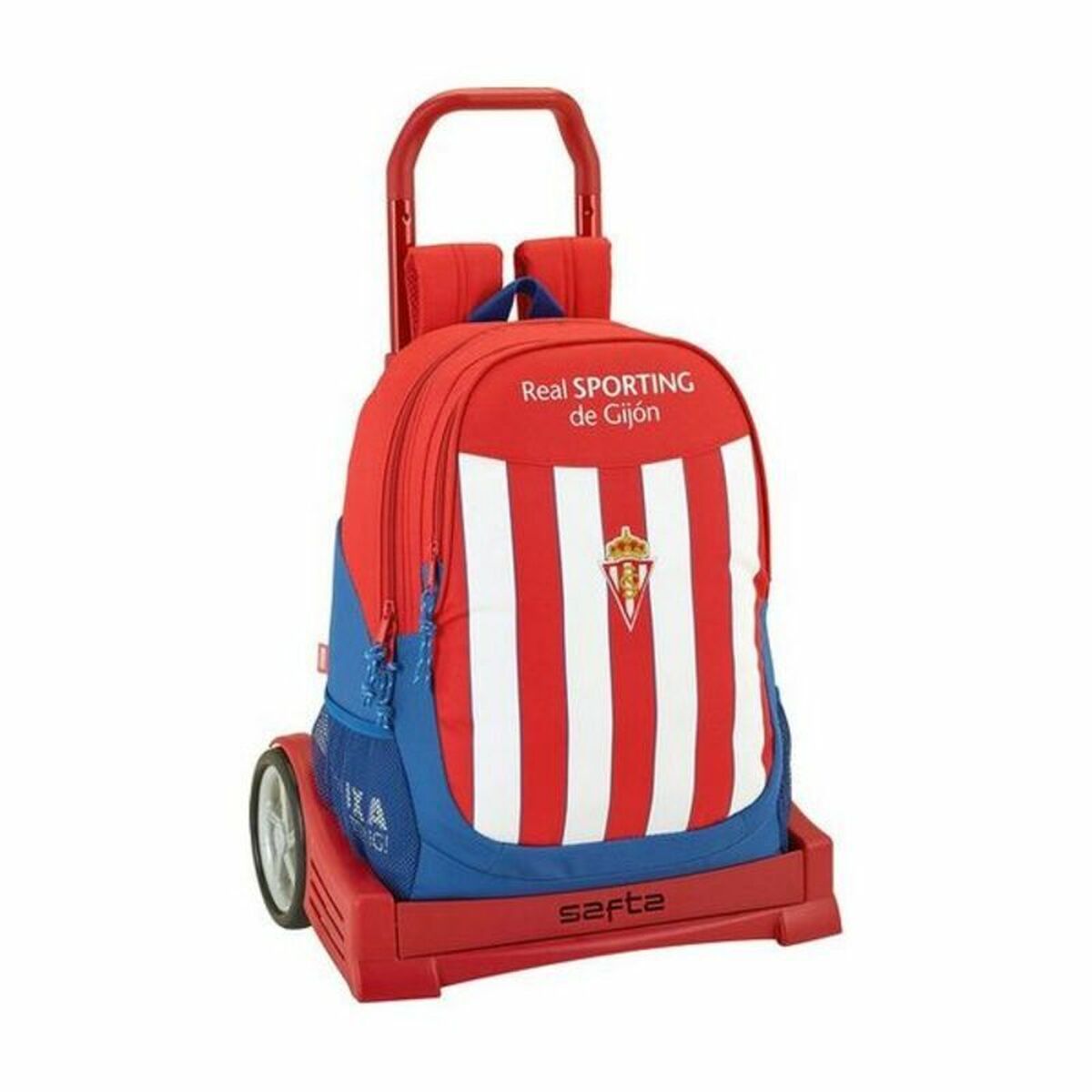 School Rucksack with Wheels Evolution Real Sporting de Gij&oacute;n