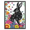 >SALE<Partial Embroidery Eco-cotton Thread 14CT Printed Rabbit Cross Stitch 29x41cm